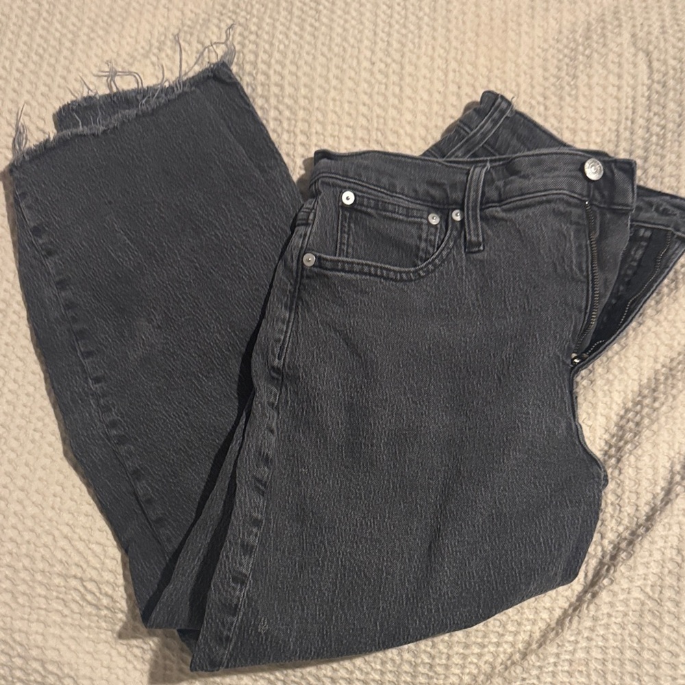 Madewell Women's Straight Leg Black Jeans